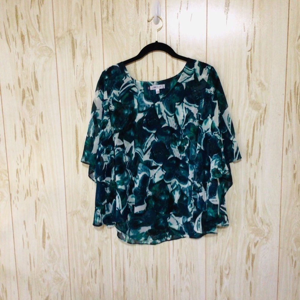 Jennifer Lopez Flowy Batwing Sleeves Blouse XS